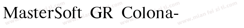 MasterSoft GR Colona字体转换